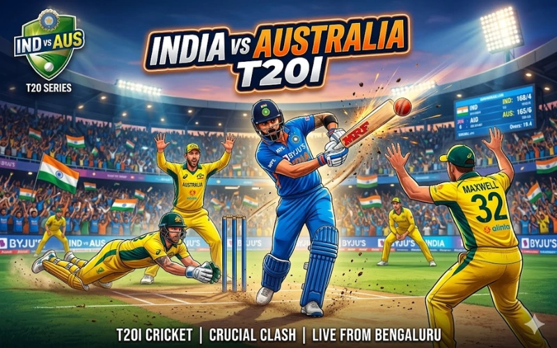 cricket t20 india vs australia​ at Criclines featured image